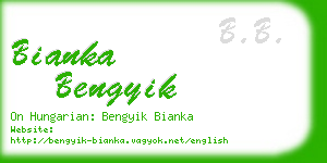 bianka bengyik business card